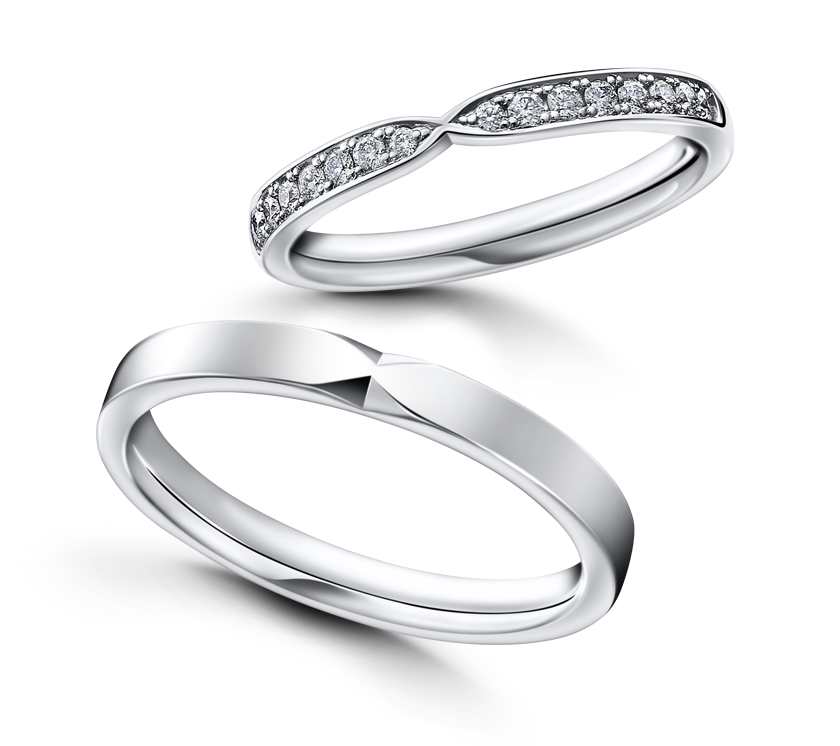 ラザールダイヤモンド マリッジリング THREE SIDE RING（スリー