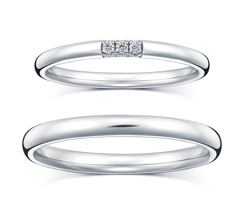 THREE SIDE|結婚指輪ならラザール ダイヤモンド