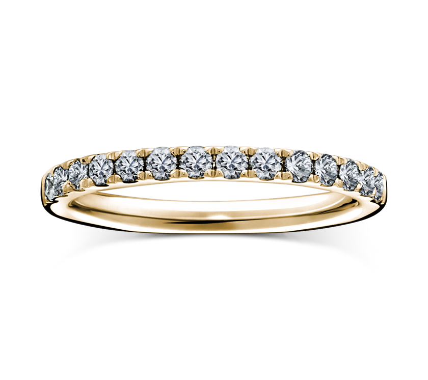 LAZARE DIAMOND ハーフエタニティ　マチネ デザインです。ハーフエタニティの形を探していました。均一
